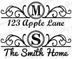 Download Digital File Alphabet Scroll Address Bar With Svg Dxf Png Commercial Personal Use Mailbox Monogram Cricut Projects Vinyl Mailbox Design