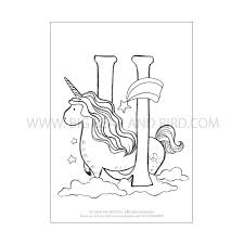 Show your kids a fun way to learn the abcs with alphabet printables they can color. U For Unicorn Alphabet Animals Coloring Page Learn By Big Bear And Bird