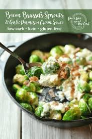 Meanwhile, heat the oil in a heavy large skillet over medium heat. Skillet Roasted Bacon Brussels Sprouts With Garlic Parmesan Cream Sauce