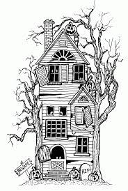 377,927 christmas gifts under the tree. Haunted House Halloween Coloring Page Coloring Home