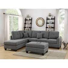 Hemphill 104 Wide Reversible Sofa Chaise With Ottoman Couches Living Room 3 Piece Living Room Set Living Room Sets
