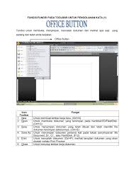 Fungsi Fungsi Pada Toolbar Untuk Pengolahan Kata 1
