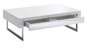 La table basse factory vous séduira par son association réussie de manguier massif et de métal, typique du style industriel. Table Basse Design Cooper Avec Tiroir Blanc Laque Et Metal Chrome Table Basse Miliboo Iziva Com