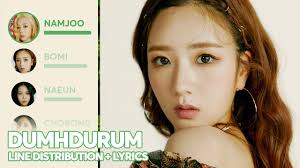 She also looked bright with this yellow tweed tunic dress from gucci which she styled with pink leggings. Apink Dumhdurum Line Distribution Color Coded Lyrics Youtube