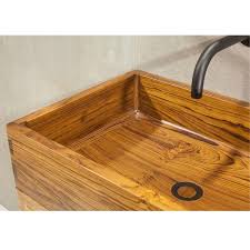 solli t6 washbasin sink teak wood