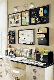 These clever small home office ideas prove you don't have to give up your workspace just because an inspiring office space at home (even a small one) can make all the difference in your creativity. Five Small Home Office Ideas Small Home Office Home Office Space Home Office Decor