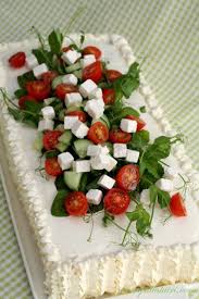 This Is A Savory Sandwich Cake Made With Layered Crustless Sandwich Bread Icing Made With Flavored Cream Cheese Savoury Cake Party Sandwiches Sandwich Cake