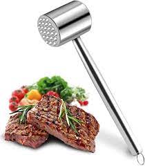 How to tenderize steak without a mallet. Amazon Com Meat Tenderizer Meat Hammer Of Heavy Metal Tool For Tenderizing Steak Beef Poultry Kitchen Stainless Steel Material Easy To Clean 100 Dishwasher Safe By Dimeshy Kitchen Dining