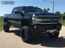 Style and function come together in this sleek pickup truck that outclasses the offerings from other brands. 2017 Chevrolet Silverado 2500 Hd Wheel Offset Super Aggressive 3 5 Suspension Lift 6 5 270794 Team Stance