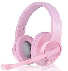 Pink Professional Gaming Headset Girls Mic Wired Stereo Headphone For Pc Ps3 Ps4 Greatlevel Gaming Headset Headphones Wired Headphones