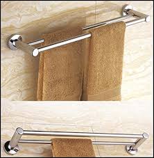 Towel bar is a necessity in every bathroom. Double Towel Rod Stainless Steel Bathroom Towel Bar Rack Wall Mounted Shelf Rack Hanging Towel Rack 57cm Silver Double Rod Buy Online In Antigua And Barbuda At Antigua Desertcart Com Productid 48436575