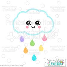 Download Cute Rain Cloud Svg File For Cricut Silhouette Cameo Die Cut Machine
