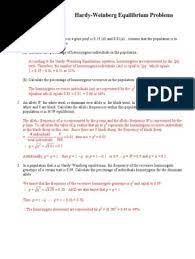 Check spelling or type a new query. Hardy Weinberg Problem Set Pdf Zygosity Allele