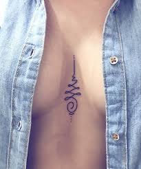 Unalome Tattoo Tattoounamole Unalome Tattoo Sternum Tattoo Tattoos