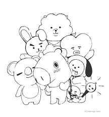 Bt21 Coloring Pages Hand Drawing Xcolorings Com