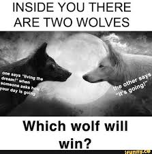 Maybe you would like to learn more about one of these? Inside You There Are Two Wolves Which Wolf Will Win Two Wolves Wolf Meme J Hope Memes