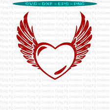 Heart Svg Heart With Wings Svg Angel Heart Svg Flying Heart Etsy Heart Graphics Heart With Wings Angel Wings Tattoo Shoulder