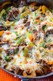 Low Carb Philly Cheesesteak Skillet Recipe No Carb Diets Low Carb Casseroles Keto Meal Plan