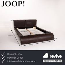 Gut gepolstert und mit einer hohen liegefläche ausgestattet, ist ein solches exemplar sowohl optisch als auch funktional ein echtes. Joop Swing Leder Doppelbett Braun 160x200cm Dunkelbraun Bett 14476 Ebay