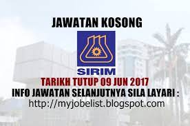 Jawatan kosong 2021 di lembaga kemajuan terengganu tengah (ketengah) | permohonan adalah dipelawa daripada warganegara malaysia yang berkel. Jawatan Kosong Terkini Di Sirim Berhad 09 Jun 2017 Job Jawatan Kosong