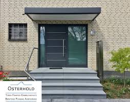 Uberschub Vordach Mit Aluminum Haustur Und Seitenteilen Vordach Aluminium Hausturen Dach