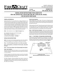 How to install a gas fireplace insert in 15 steps. Http Www Allpartsinc Com Media Attachments Products Fbk Ii Pdf