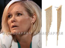 Ava Jerome's Gold Bar Stud Fringe Earrings