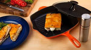 Maybe you would like to learn more about one of these? Le Creuset Enameled Cast Iron 10 1 4 Inch Square Skillet Grill Cherry Home Cooking Herohome Cooking Hero