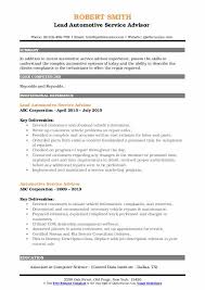 The automotive dealership model needs adjusting, too. Automotive Service Advisor Resume Samples Qwikresume