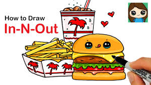 Food from mcdonald has good taste, so trying mcdonald coloring pages can be a fun activity. How To Draw A Burger Combo In N Out Youtube