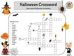 Règles des mots gratuit : Mots Croises Halloween En Anglais Un Anniversaire En Or