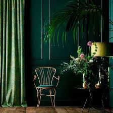 Pin By Bella Triolo On Frog Lock My Work Art Direction Styling And Colouration Dark Green Walls Curtains Living Room Living Room Green