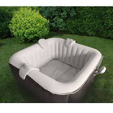 Therapurespa 4 Person Square Inflatable Hot Tub At Brookstone Buy Now Inflatable Hot Tubs Diy Hot Tub Portable Hot Tub