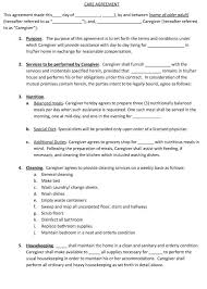 Check spelling or type a new query. Caregiver Contract How To Create Free Templates Word Pdf