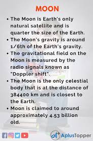 10 Lines On Moon For Students And Children In English A Plus Topper The moon has a face like the clock in the hall; 10 lines on moon for students and