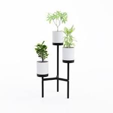 Jamesdar Trio White Black Floor Plant Stand Jacc140 Wh The Home Depot Plant Stand Floor Plants Plant Stand Indoor