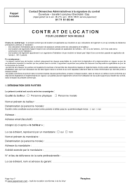 Modele Gratuit D Un Bail Pour Une Location Vide A Usage D Habitation
