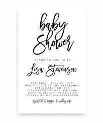 Elegant Black And White Baby Shower Invitation Modern Invitation P Modern Baby Shower Invitations Simple Baby Shower Invitations Baby Shower Invites For Girl