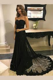 Prom Dress 2018 Prom Dresses 2019 Prom Dress A Line Black Prom Dress Appliques Prom Black Lace Evening Dress Black Lace Evening Gown Prom Dresses For Teens