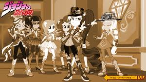 1565739 Applejack Edit Equestria Girls Equestria Girls Series Fluttershy Goggles Gyro Zeppeli Hat Japanese Jojo S Bizarre Adventure Jotaro Kujo Pinkie Pie Ponied Up Rainbow Dash Rarity Safe Sci Twi Scitwilicorn Screencap Stardust Gyro zeppeli (jojo no kimyou na bouken part 7: fluttershy goggles gyro zeppeli hat