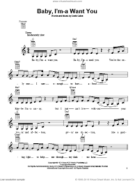 Bread Baby I M A Want You Sheet Music For Ukulele Pdf