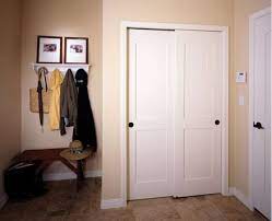 The sleek look of sliding bypass closet doors conceals clothing and keeps storage out of sight. Panel Louver And Flush Doors