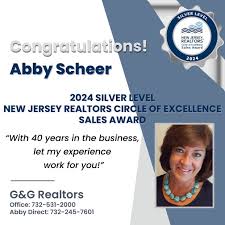 gandgrealtors_ @gandgrealtors_abby • 🏆 Congratulations to Abby Scheer for  earning the 2024 Silver Level New Jersey Realtors Circle of Excellence  Sales Award! 🏡✨ Your hard work, dedication, and outstanding service have  truly