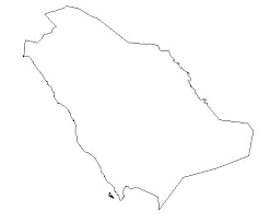 خريطة المملكة العربية السعودية فارغة