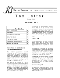 Some immigration options to canada require employment reference letters. Tax Letter Kraft Berger Llp
