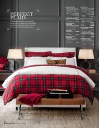 Guest Room Bedding Red Plaid Against Wood Wall Or Just A Rich Paint Color So Cozy With A Brown Faux Fir Blank Tartan Bedding Luxury Home Furniture Red Bedding