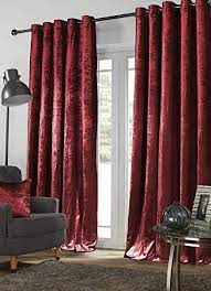 This beautiful floral will sit perfectly in modern and traditional interiors. Riccardo Valeria Plush Crushed Velour Faux Eyelet Velvet Lined Curtains Tie Back New Red Wine 66 X 72 168 Cm X 182 Cm Amazon Co Uk Kitchen Home