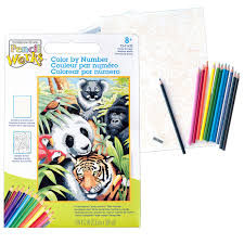 Dimensions Crafts 73 91472 Pencil Works Color By Number Kit