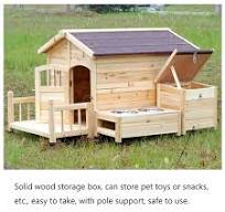 Amazon.com: Casa de madera para mascotas para interiores y ...
