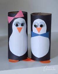 How big of a sheet of paper do you need to make a penguin? Cardboard Tube Penguins An Adorable Kid S Craft For Winter